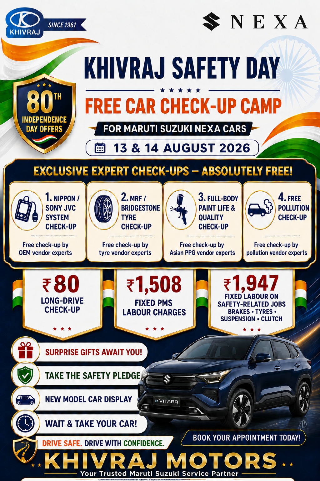 Khivraj Nexa Service Free Check-up Camp